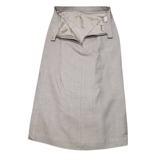 Michelle Stuart Skirt Suit Women's Sz 4 Tan Multi Plaid Padded Shoulder 2 Piece - Picture 7 of 12